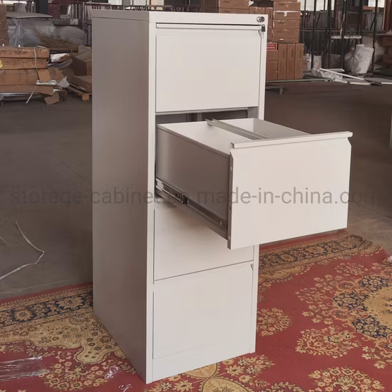 Archivador colgante de acero de 4 cajones de metal de archivo colgante gris de promoción