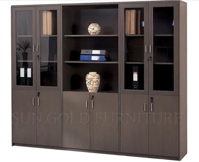 Mobiliario de oficina moderno Archivador de acero con puerta de cristal (SZ-FC027)