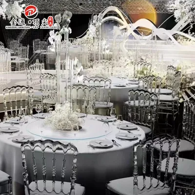 Comercio al por mayor de resina apilable Hotel Eventos al aire libre boda silla de plástico blanco