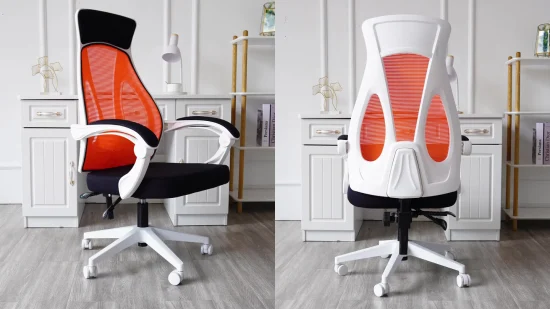 Recién llegado, silla de ordenador ergonómica giratoria de estilo moderno ecológico con reposacabezas, silla de oficina ejecutiva de malla cómoda con respaldo alto