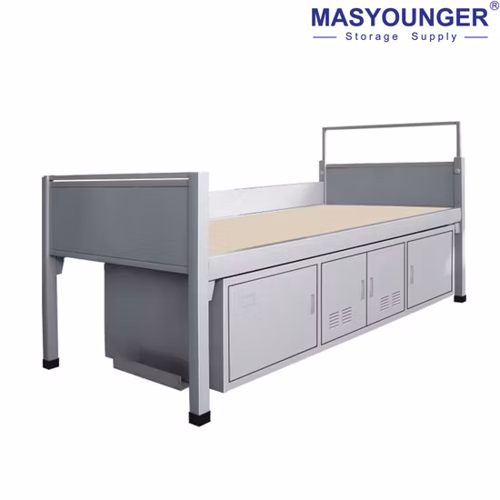 Muebles escolares Apartamento Dormitorio Cama doble de metal Estructura Litera para estudiantes